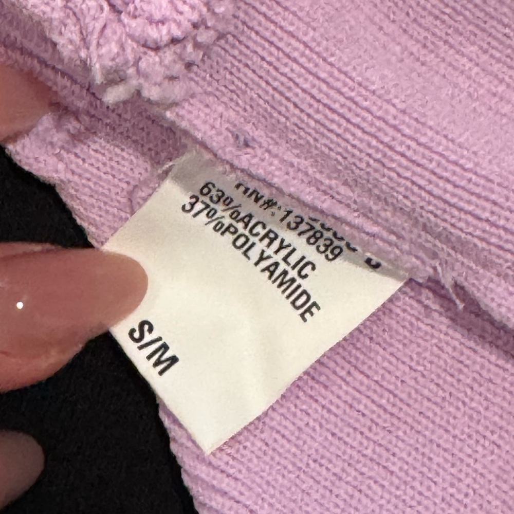 ODA | Lilac Ribbed Button-Up Cardigan | Size: Small - Picture 6 of 7